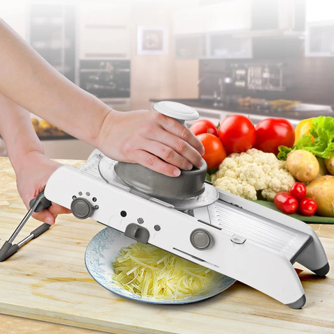 Mandolina Slicer Manual cortadora de verduras con ajustable 304 cuchillas de acero inoxidable patata zanahoria rallador de vegetales herramienta de cocina ► Foto 1/6