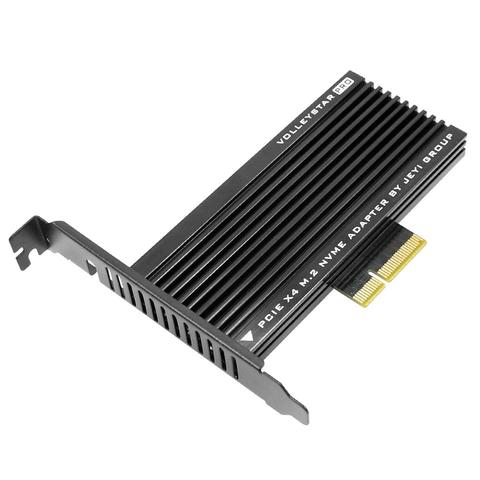 JEYI-disipador de calor de color negro para NVMe, adaptador de disipador térmico M.2 para NVMe SSD, NGFF a PCIE X4, tecla M, PCI-E, 3,0x4, RGB LED de velocidad completa ► Foto 1/6