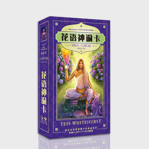 Cartas de Tarot de flores, juego de cartas de adivinación de 12x7cm, versión china/inglesa para familia/amigos ► Foto 1/2