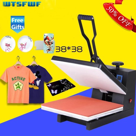 Wtsfwf-máquina de prensado en caliente de alta presión, impresora de transferencia térmica 2D para camisetas, estuches, Impresión de almohadillas, 38x38CM ► Foto 1/6