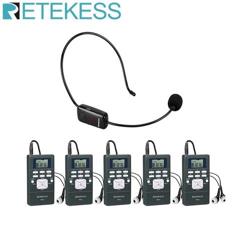 Sistema de guía de viaje inalámbrico RETEKESS Audio FM sistema de escucha de micrófono para entrenamiento Iglesia Guía de la fábrica ► Foto 1/6