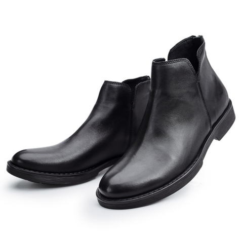 ZFTL-Botas tobilleras de piel auténtica para hombre, zapatos informales estilo Chelsea, estilo Retro, 169 ► Foto 1/6