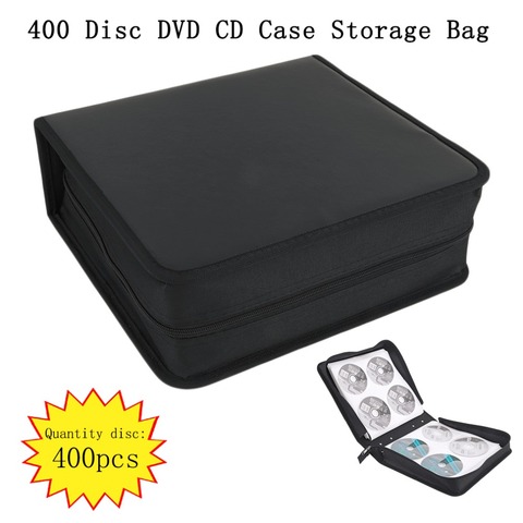 Cuero PU 400 piezas disco CD DVD almacenamiento titular funda de transporte bolsa organizador solución carpeta libro mangas bolsa de transporte Dropshipping ► Foto 1/1