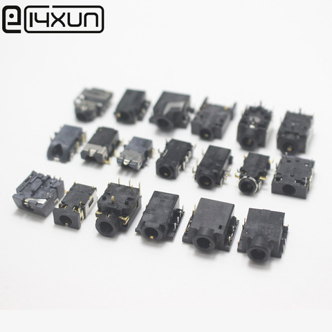 1/2 Uds Jack estéreo de 3,5mm 3,5 hembra clavija de conexión de Audio PCB Junta negro Panel de montaje hembra partes para ordenador portátil ► Foto 1/6