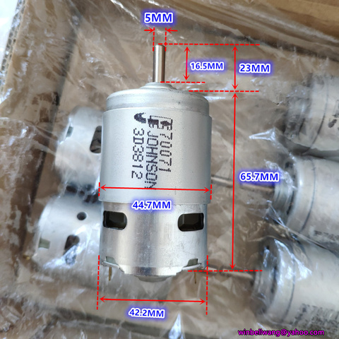 Diámetro 42m original JOHNSON 775 motor DC DC12V ~ 18V rs-775 de alta velocidad eléctrico motor de taladro con ventilador de refrigeración ~ ► Foto 1/6