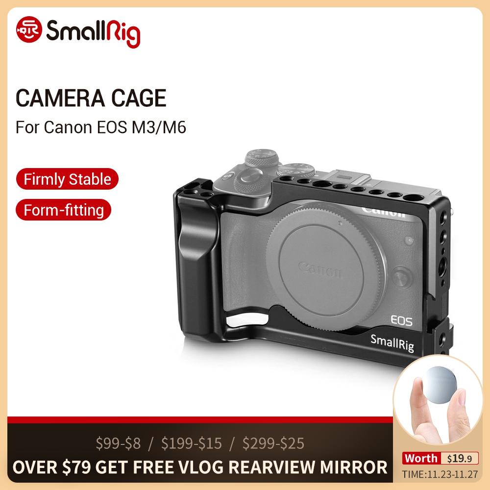 SmallRig-jaula para Canon EOS M3 y M6 con zapata fría + riel NATO + placa QR de Arca Swiss integrada-2130 ► Foto 1/6