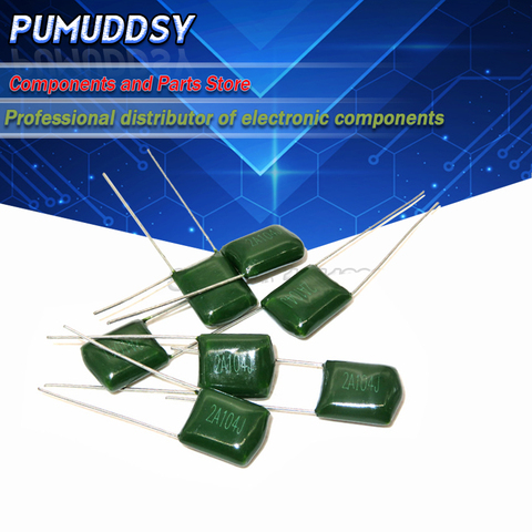 50PCS 2A104J 2A104 100V 0,1 UF 100nF condensador de película de poliéster ► Foto 1/1