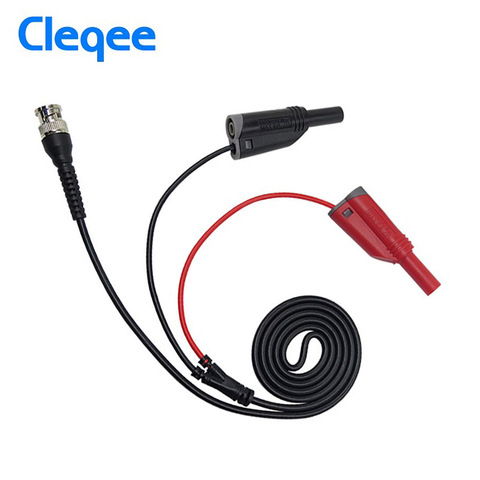 Cleqee-Cable de sonda de seguridad P1010 BNC a Dual 4mm, conector Banana apilable, prueba de plomo, 120CM, 500V, 5A ► Foto 1/6