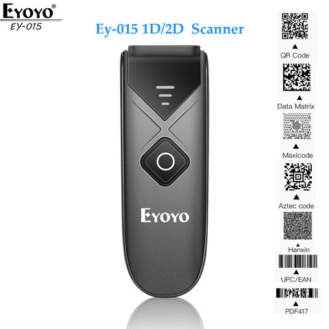 Eyoyo-miniescáner de código de barras EY-015, dispositivo con cable USB, 2,4G, inalámbrico, 1D, 2D, QR, PDF417, para iPad, iPhone, tabletas Android, PC ► Foto 1/6