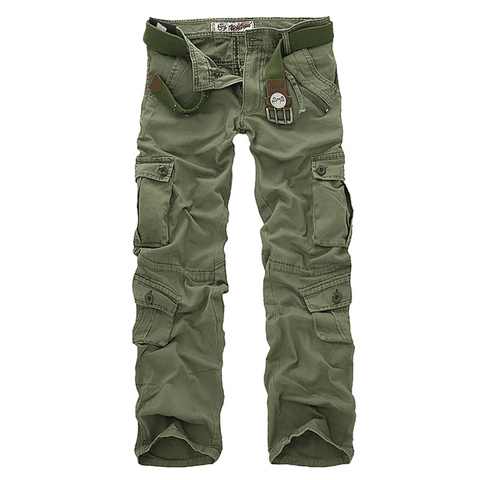 Pantalones De Carga Militares De Camuflaje Hombres Pantalones De