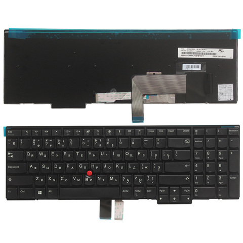 Teclado ruso para ordenador portátil, para Lenovo, IBM, ThinkPad, W540, W541, W550s, T540, T540p, T550, L540, Edge, E531, E540, RU, sin retroiluminación, nuevo ► Foto 1/5