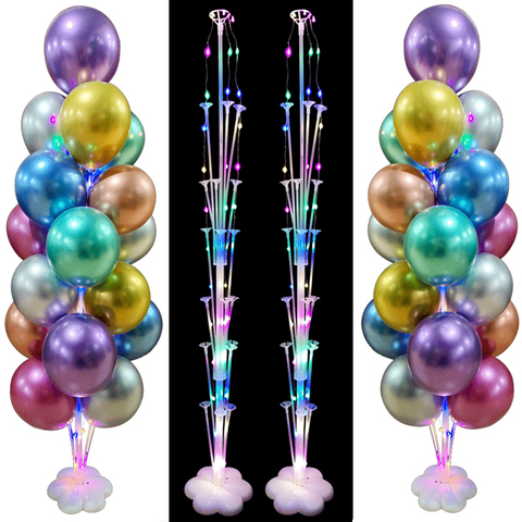 Soporte de tubo para globos Led, columna de soporte para globos Eid para niños y adultos, material para decoración de boda, fiesta de cumpleaños, Baby Shower, 7/19 ► Foto 1/6