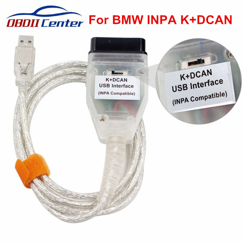 Cable de diagnóstico INPA K DCAN para coche BMW, herramienta de diagnóstico OBDII con interfaz USB INPA K + DCAN, escáner FT232RL ► Foto 1/6