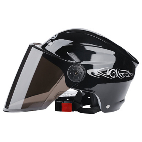 Casco de la motocicleta medio casco Scooter casco moto casco de seguridad de verano casco tapasol Unisex protección contra el sol ► Foto 1/5