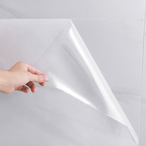 Papel tapiz autoadhesivo resistente al calor, pegatina de pared transparente a prueba de aceite para cocina de 5M/10M, impermeable, cinta adhesiva antiaceite ► Foto 1/6