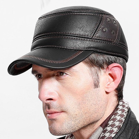 Fibonacci-gorros de invierno Para Hombre, Gorra de béisbol de cuero de PU, Snapback, gorra de camionero, planos ► Foto 1/6