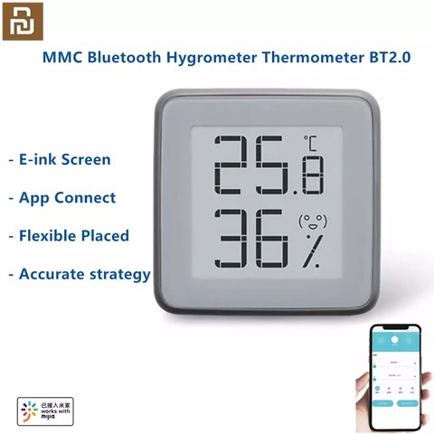 Termómetro inteligente Bluetooth con pantalla e-ink, higrómetro BT2.0, Sensor de temperatura y humedad, funciona con la aplicación inteligente, novedad de 2022 ► Foto 1/6