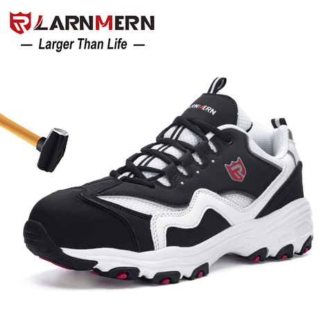 LARNMERN-zapatos de seguridad para hombre, calzado de trabajo con punta de acero, cómodo, ligero, transpirable, antigolpes, zapato de construcción antiperforación ► Foto 1/6