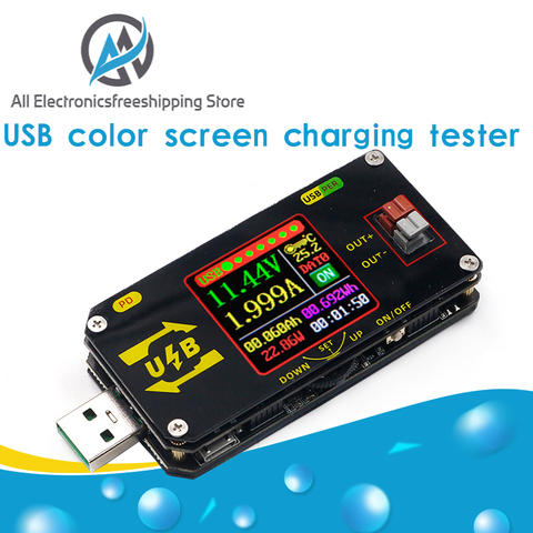 Probador de carga de pantalla a Color USB, control numérico, voltaje Buck y fuente de potencia de impulso, modelo aplicable: XY-UMPD ► Foto 1/6
