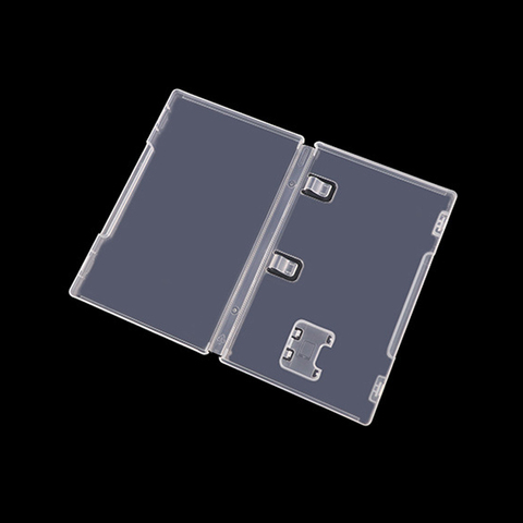 Caja de almacenamiento de tarjetas de juego funda de soporte de cartucho transparente para interruptor NS con soporte de libro para cubierta insertada ► Foto 1/6