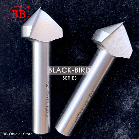 BB 90 grados avellanador biselado herramienta de fresado V Core Drill HSS 1 3 flauta Metal chafer CutterOrifice Rose Reamer Cove ► Foto 1/5