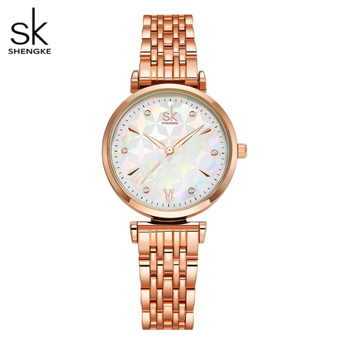 Shengke-pulsera de lujo para Mujer, Reloj de oro rosa, Reloj de pulsera de regalo para Mujer, diseño Original ► Foto 1/6