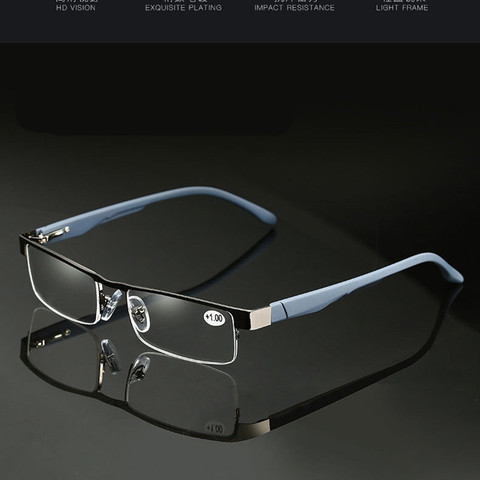 Gafas de lectura de Metal Higodoy, gafas graduadas para hombres y mujeres, lente clara de anteojos presbicia + 1,0 ► Foto 1/5