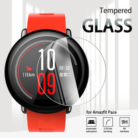 Amazfit-Protector de pantalla de vidrio templado para reloj inteligente Xiaomi Huami Amazfit Pace, película transparente antiarañazos, 2.5D ► Foto 1/6
