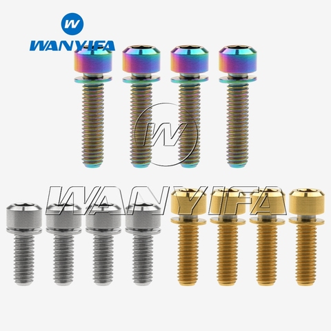 Titanio M6 x 25mm Allen Tornillos con Arandelas tornillo para Bicicletas V freno fijo ► Foto 1/6