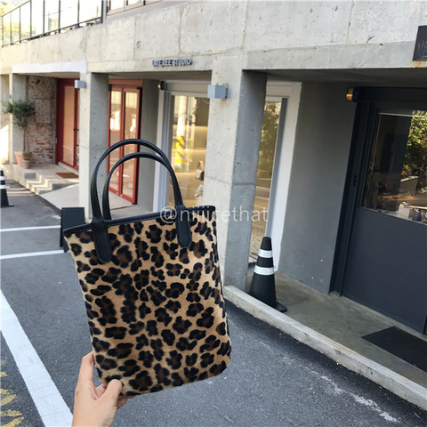 Bolso de mano pequeño Vintage de piel sintética para mujer, Mini bolsa de cubo de leopardo, diseño de moda, bolsos de hombro ► Foto 1/6