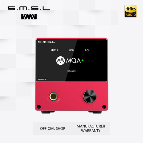 SMSL-XU-216 M500 XMOS compatible con chip MQA D/A ES9038PRO, compatible con DoP y DSD nativa de 32 bits/768kHz y DSD512 con Control remoto ► Foto 1/6