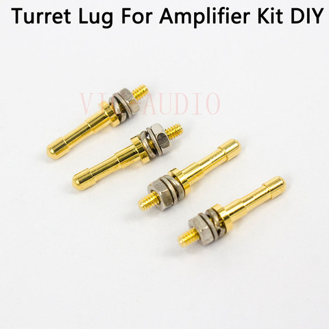 Tira de Audio de Terminal de Turret HIFI DIY, tablero de etiqueta, tablero de terminales para amplificador de tubo, Kit DIY, Turrets dorados chapados en cobre ► Foto 1/6