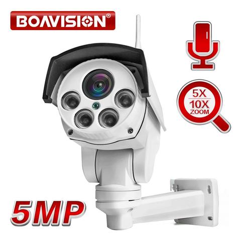 Super HD 1080P 5MP Wifi cámara IP PTZ Onvif Audio 5X 10X Zoom óptico 2MP CCTV seguridad bala cámaras al aire libre IR 50M P2P CamHi ► Foto 1/6