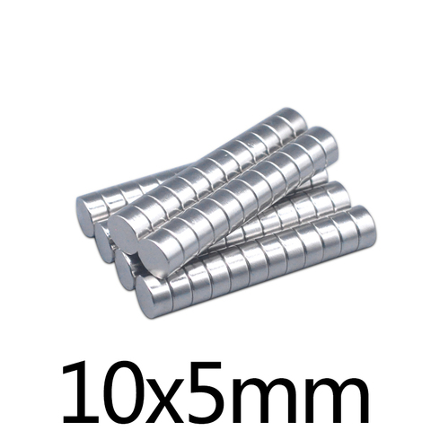 Imanes de disco de neodimio potentes, 10x5mm, diámetro de búsqueda de 10x5mm, imanes redondos de 10x5mm, 20/50/100 Uds. ► Foto 1/3