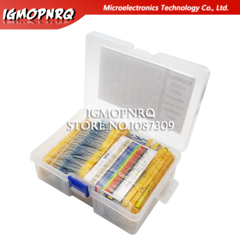 2600 Uds 130 valores 1/4W 0,25 W 1% resistencias de película de Metal surtido paquete Kit conjunto lote resistencias surtido Kits resistencias resistencia fija ► Foto 1/2