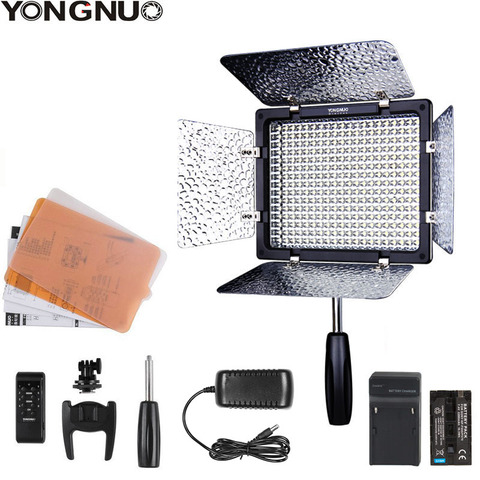 Yongnuo YN300 III YN-300 III 3200k-5500K CRI95 foto de cámara luz LED para vídeo opcional con adaptador de corriente de Ca + KIT de batería ► Foto 1/6