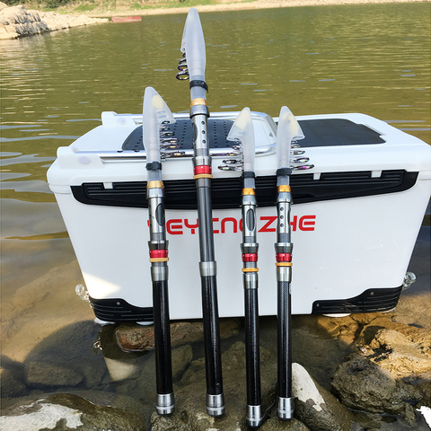 Cañas de pescar carpa telescópica de mar, caña giratoria de pesca, caña alimentadora de fundición giratoria corta para Carretes de pesca, herramientas de viaje ► Foto 1/6