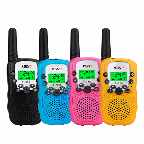 Mini Walkie Talkie para niños, Radio portátil de dos vías, frecuencia UHF de 0,5 W, T-388, regalo de cumpleaños, 2 uds. ► Foto 1/6