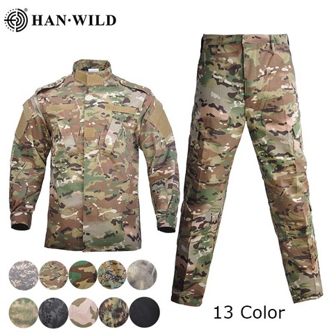 Uniforme Militar de Airsoft para hombre, traje táctico de camuflaje, Ejército de Camping, combate de las fuerzas especiales, Jcckets, pantalones, ropa para soldado Militar ► Foto 1/6