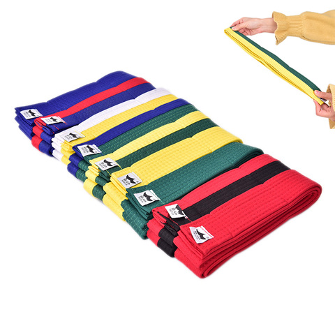 Nuevo cinturón de Taekwondo para Karate de alta calidad, duradero, cómodo cinturón de doble envoltura profesional de todos los colores ► Foto 1/6