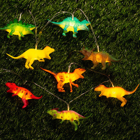 Tira de luces Led de dinosaurio de silicona, 8 Leds, para Navidad, Halloween, decoraciones para habitación, Navidad, regalo de Año Nuevo ► Foto 1/6