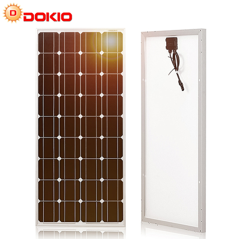 Dokio marca Panel Solar China 100W monocristalina silicona 18V 1175x535x25MM Tamaño de calidad superior batería Solar de China # DSP-100M ► Foto 1/6