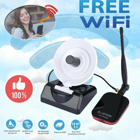 Alta Potencia Beini fortalece Internet de largo alcance 150Mbps adaptador WIFI USB decodificador Wifi Ralink 3070L 2000mW 12dBi antena Blueway ► Foto 1/6