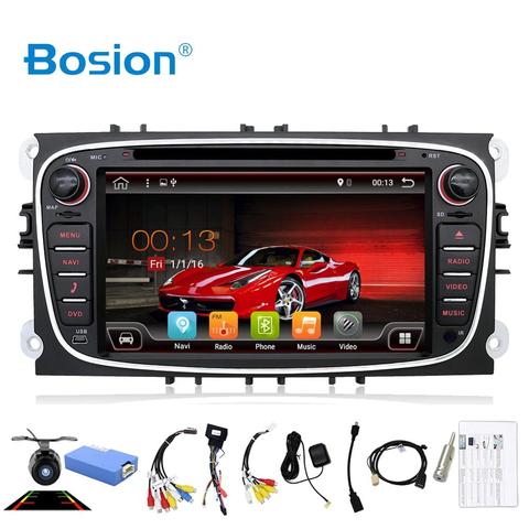 Bosion 2 din Android 10 reproductor de dvd del coche Gps SWC para Ford focus Mondeo S-max Smax Kuga C-max, cabeza de Radio de coche unidad BT WIFI ► Foto 1/6