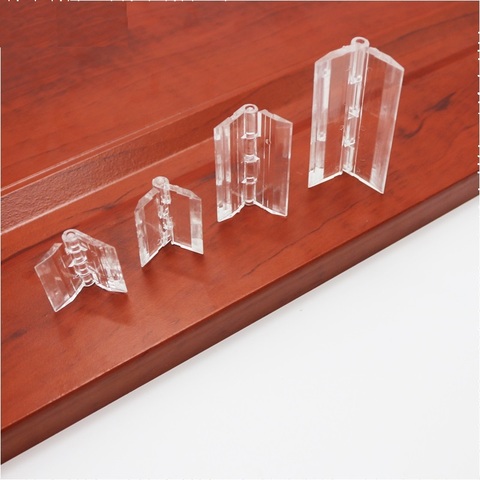 Bisagras plegables de plástico transparente, 10 Uds., 25x33mm, 30x33mm, 45x33mm, 65x42mm ► Foto 1/6