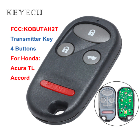 Keyecu nueva llave de transmisor de Control remoto para Honda Accord 1998 1999 2000 2001 2002 para Acura TL 2000 2001 llave de coche, KOBUTAH2T ► Foto 1/4