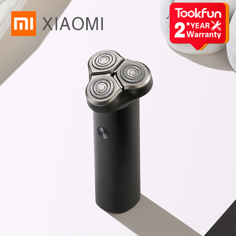 XIAOMI MIJIA portátil máquina de afeitar eléctrica S300 inteligente Flex de afeitar la barba 3 cortadora de vaivén la cabeza de IPX7 impermeable ► Foto 1/6