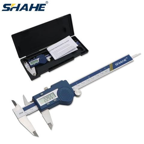 SHAHE-calibrador electrónico Vernier de 150mm, calibrador Vernier Digital de micrómetros, calibrador Vernier de acero, medidor de paquímetro de 150 mm ► Foto 1/6