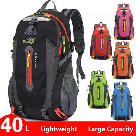 Mochila para ordenador portátil de 40L para hombre y mujer, morral para deportes al aire libre, senderismo, ciclismo, escalada, Camping, a la moda de viaje ► Foto 1/6