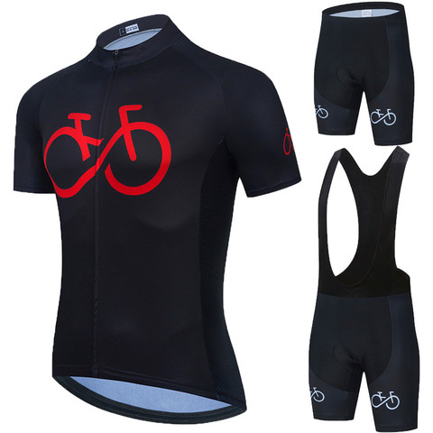 Nuevo conjunto de Jersey de ciclismo profesional transpirable Pro equipo bicicleta Jersey hombre Jersey de ciclismo ropa pantalones cortos traje de Triatlón de bicicleta Jersey ► Foto 1/6